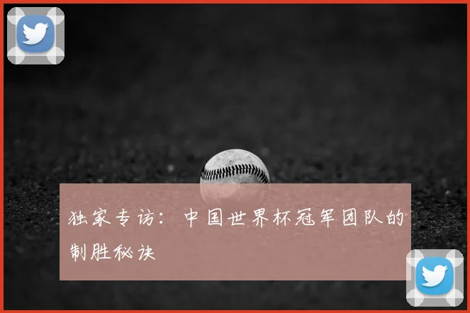 独家专访：中国世界杯冠军团队的制胜秘诀