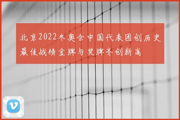 北京2022冬奥会中国代表团创历史最佳战绩金牌与奖牌齐创新高